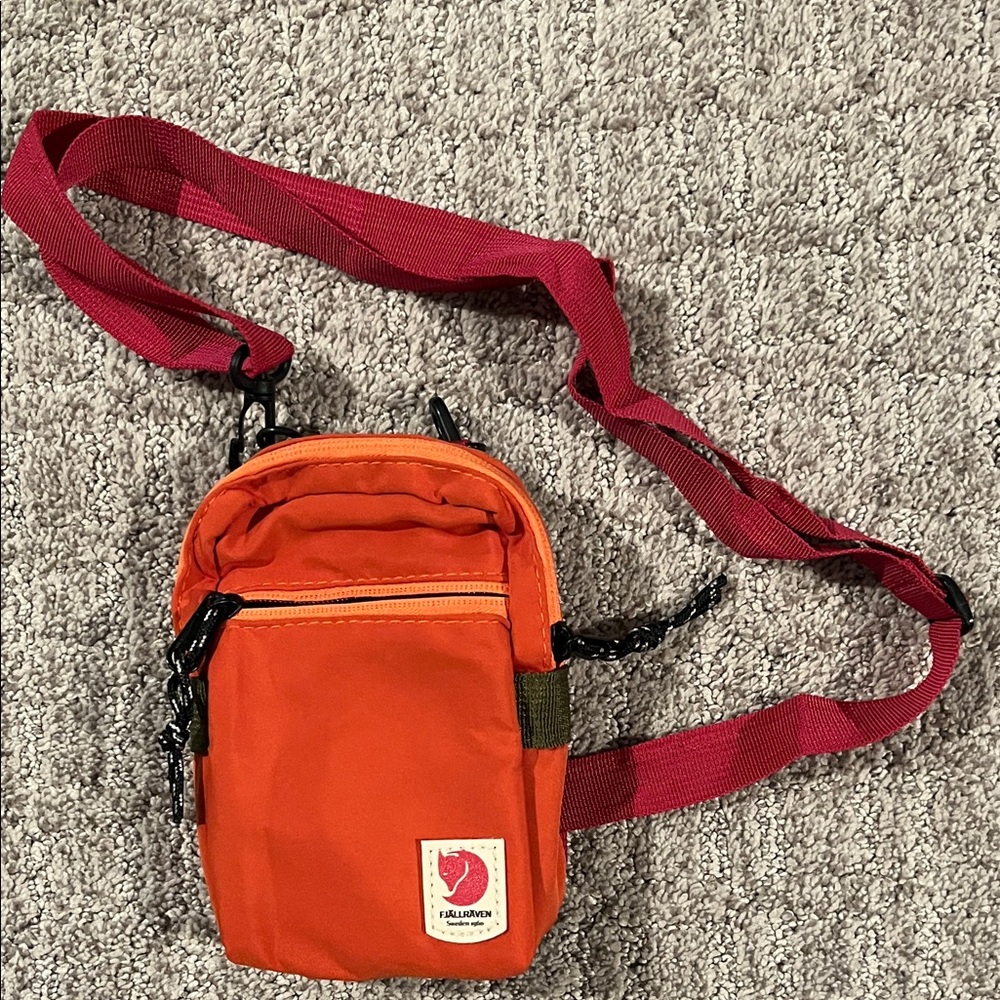 Orange Fjallraven Crossbody Bag with Logo